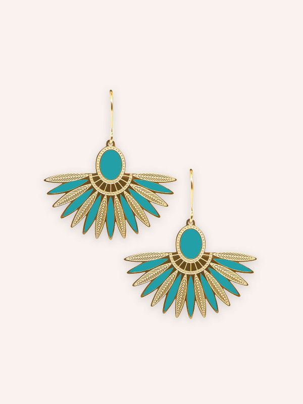 Boucles d'oreilles Ming Turquoise