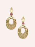 Boucles d'oreilles Aurélia Quartz Framboise