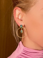 Boucles d'oreilles Luna Turquoise Africaine